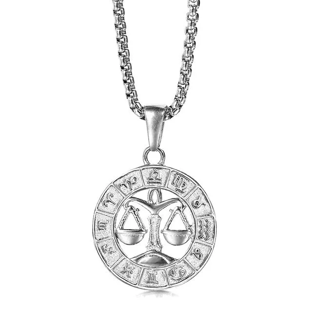 Zodiac Sign Pendant Necklace