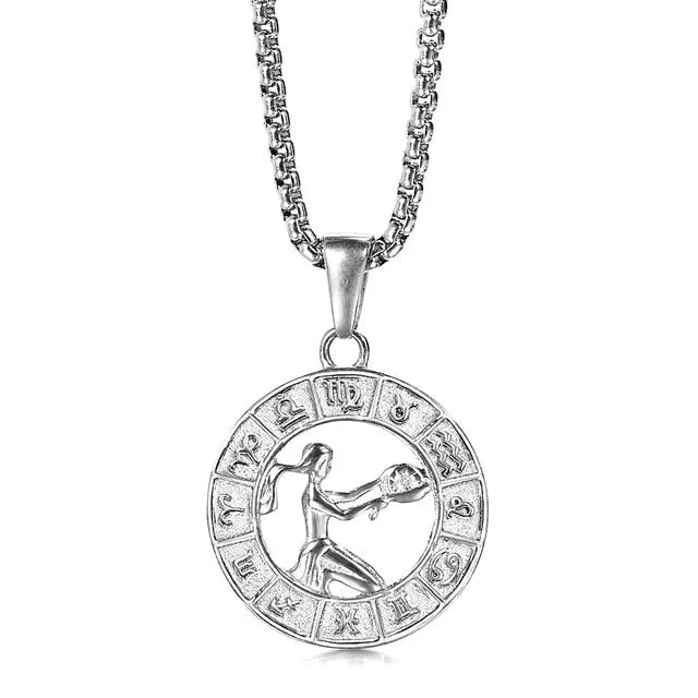 Zodiac Sign Pendant Necklace